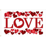 Love Flag Outdoor Knitted Polyester - Various Sizes
