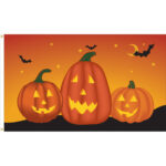 Pumpkin Flag Outdoor Knitted Polyester - Various Sizes