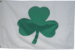 St. Patrick's Day - Shamrock Hand Sewn Nylon Flag