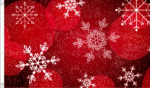 Snow Flakes on Red Background
