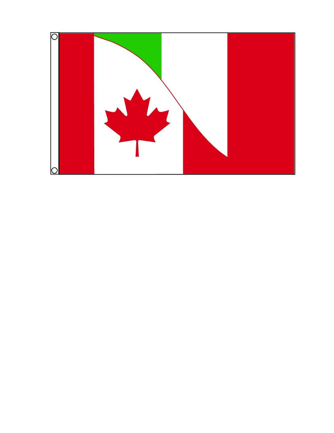 3'x5' Canada/Italy Friendship Flag