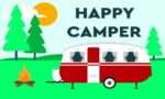 Happy Camper Flag Outdoor Knitted Polyester - Various Sizes