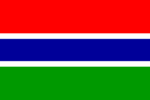 Gambia mini flag