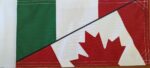 Canada/Italy Friendship Motorcycle Flag 6"x12"
