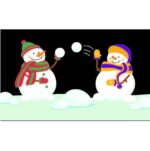 Snowmen Snowball Night Sky Flag Outdoor Knitted Polyester Various Sizes