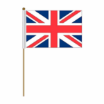 12"x18" Union Jack flag on a dowel