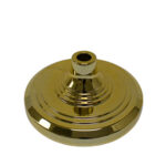 Admiral Style Floor Base For Use With Oak Flagpoles - Brass Finish