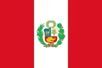 Peru (with crest) mini flag